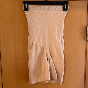 Spanx Women’s High Waisted Shorts Shapewear One Piece Tan Nude Plus Size 1X
